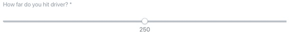 Scale with slider to select the distance you hit.