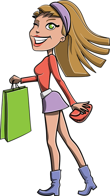 girl, shopping, bag