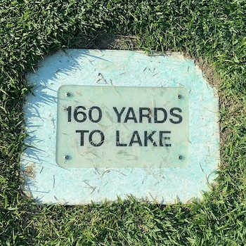 Golf Course yardage marker