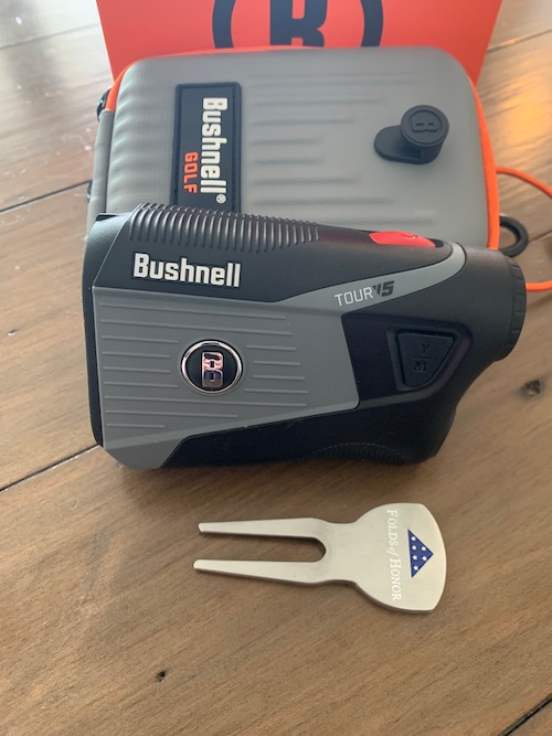 Bushnell tour v5 laser rangefinder with patriot pack