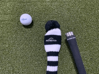 Rypstick counter-weight attached with bigteesgolf logo ball