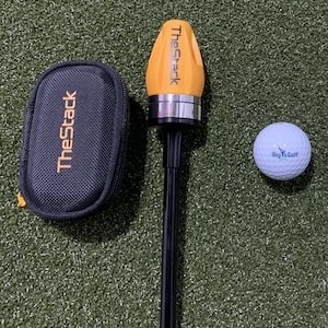 the stack system with a bigteesgolf logo ball
